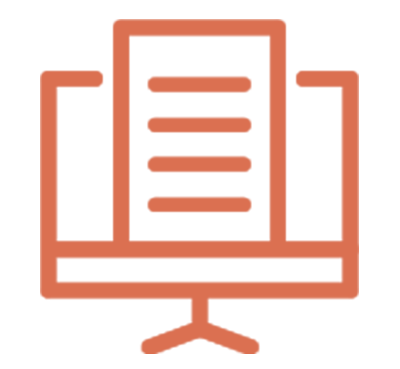 Icono de un computador y un documento en su pantalla